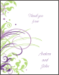 Flourish Purple Note Cards