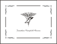 Caduceus Podiatry Graduation Note Cards