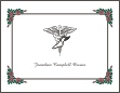 Caduceus Podiatry Graduation Note Cards