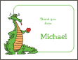 Dragon with Apple Graduation Note Card
