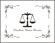 Lawyer, Scale of Justice Graduation Note Cards