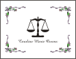 Lawyer, Scale of Justice Graduation Note Cards