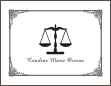 Lawyer, Scale of Justice Graduation Note Cards
