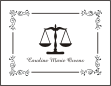 Lawyer, Scale of Justice Graduation Note Cards