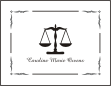 Lawyer, Scale of Justice Graduation Note Cards