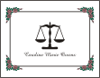 Lawyer, Scale of Justice Graduation Note Cards