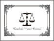 Lawyer, Scale of Justice Graduation Note Cards
