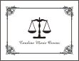 Lawyer, Scale of Justice Graduation Note Cards