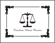 Lawyer, Scale of Justice Graduation Note Cards