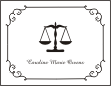 Lawyer Scale of Justice Graduation Notecard