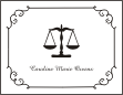 Lawyer, Scale of Justice Graduation Note Cards