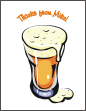 Beer Glass Birthday Thank You Notecards