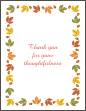 Colorful Leaves 1 Note Cards