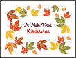 Colorful Leaves 3 Note Cards