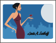Lady with Wine Thank You Notecards