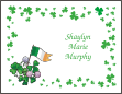 Irish Shamrock and Flag Note Cards
