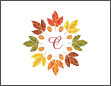 Colorful Leaves Plain Note Cards
