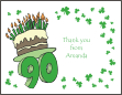 Shamrock Border 90th Thank You Notecards