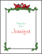 Bow and Holly Notecards