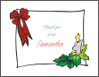 Candle and Bow Notecards