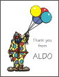 Clown 2 Adult Notecards