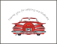 Red Convertible Notecards