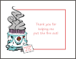 Fireman Birthday Note Cards
