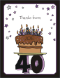 Fun Numbers 40 Thank You Notecards