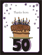 Fun Numbers 50 Thank You Notecards