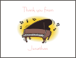 Fun Piano Thank You Notecards