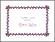 Origami Border Birthday Thank You Notecards