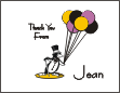 Penguin with Balloons Note Cards