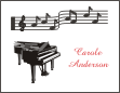 Grand Piano with Musical Notes 1 Thank You Card