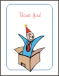 Surprise Man Notecards
