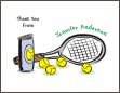 Tennis Birthday Thank You Notecards