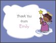 Angel Girl Brown Skin Thank You Card