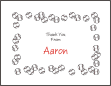 Baseballs Thank You Card