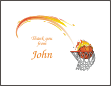 Basketball with Fire Thank You Card