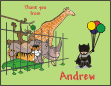 Batboy at the Zooo Birthday Notecards