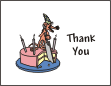 Mice with Cake Thank You Card
