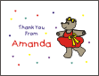 Bears Hearts Primary Color Thank You Card