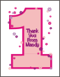 Big Number 1 Thank You Card