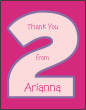 Big Number 2 Thank You Card