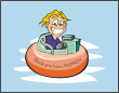 Ice Bumper Boat Boy Thank You Card