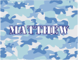 Camouflage Blue Thank You Card