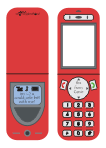 Red Cell Phone Thank You Card