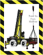 Construction Crane Thank You Card