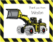 Construction Front Loader Thank You Card