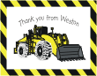 Construction Front Loader 2 Thank You Card