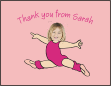 Dance Party Girl 2 Thank You Card